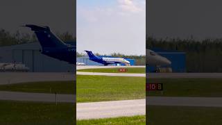Private Business Jet Take Off #airport #takeoff #plane #windy #jetplane  #runway