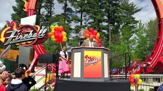 Fireball opening ceremony with first riders HD @60fps Six Flags New England