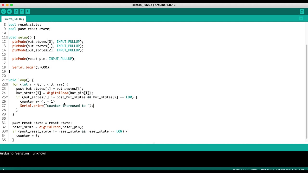 Arduino basic sketch