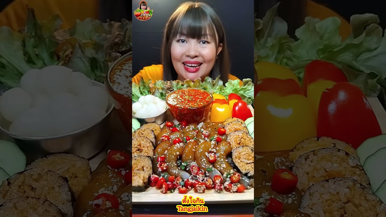 กุ้งดองซีอิ๋ว คิมบับ กระเทียมโทนดองน้ำผึ้ง น้ำจิ้มซีฟู๊ดแซ่บๆ อร่อยเต็ม10เลย @ตั้งใจกิน