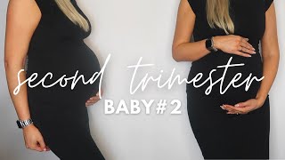 SECOND TRIMESTER UPDATE WITH 2ND BABY! SYMPTOMS, APPOINTMENTS, CRAVINGS, BUMP SHOT &amp; MORE!