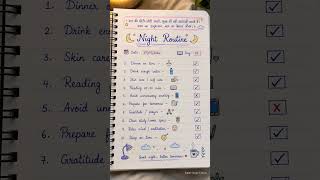🌙Day -2  Welcome to my aesthetic Night Routine Tracker ✨#shortfeeds #explore