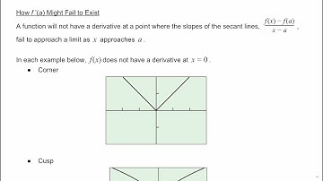3.2 Differentiability - Video 1