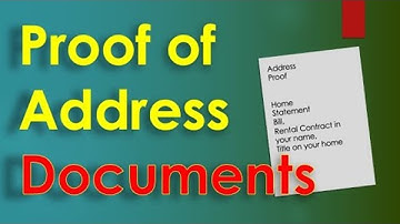 Proof of Address Documents // What documents do you need to get Proof of Residency