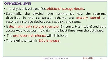 MODULE 1 - TOPIC 3 - THREE SCHEMA ARCHITECTURE IN DBMS