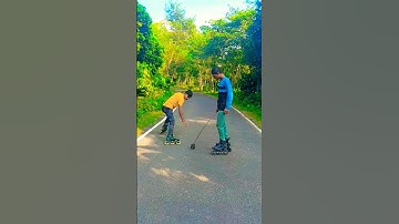 From 0% to 100% on Double Push Skating: Can You Spot the Change?🛼 || #rollerskating #tricks #shorts