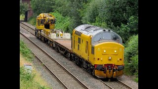 THRASH & TONES CLASS 37 97303 on 6C62 6C63 Crewe Bas Hall S.S.N - Guide Bridge Crane Move 06/08/2020