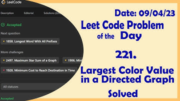 1857 || Largest Color Value in a Directed Graph || C++ || Leetcode Daily Challenge