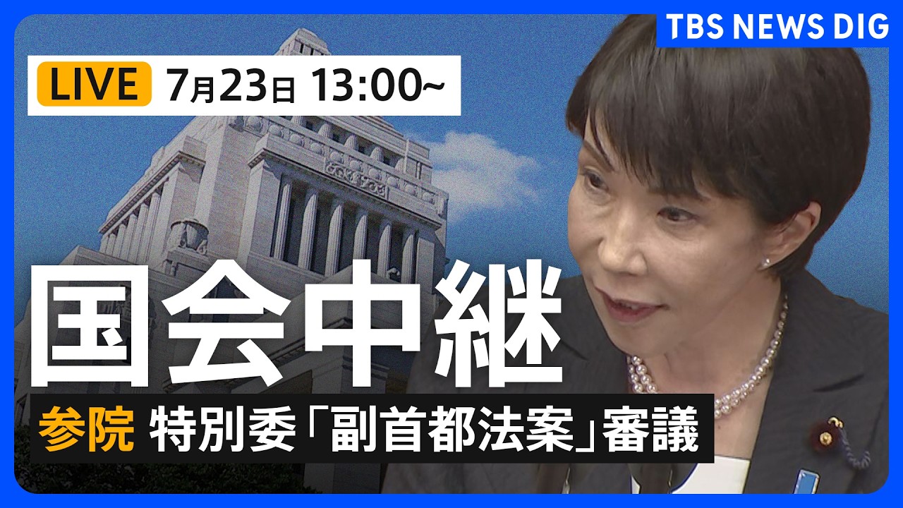 国会中継・ライブ】「副首都法案」の審議で東京大学名誉教授ら参考人が