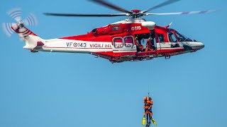 AW139 Italian Fire Fighters Scuba Divers Training Sommozzatori Vigili del Fuoco Bologna AW139 VF143 screenshot 2