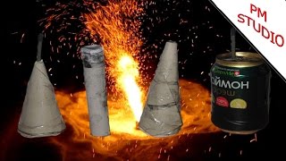 Самодельный фонтан из селитры и угля своими руками (the fountain of saltpeter and charcoal )