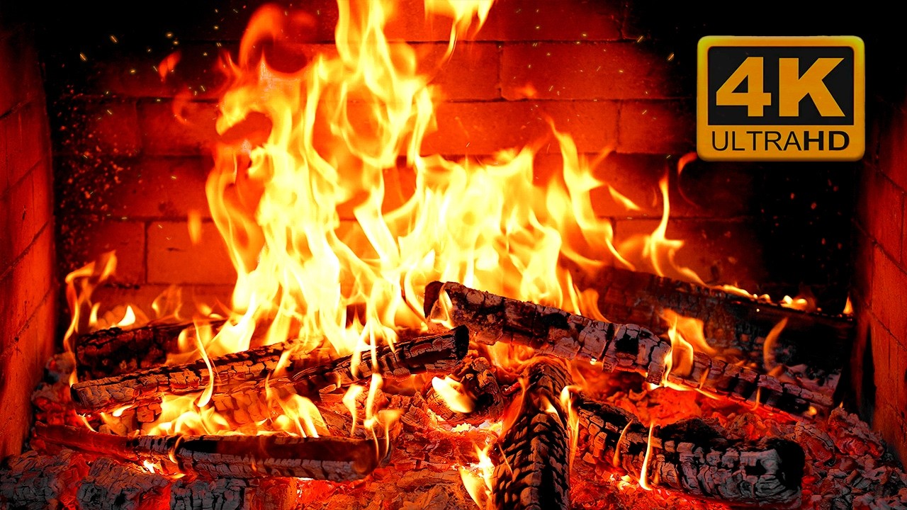 🔥 Волшебный камИн 4K — потрескИванИе огня, уютная атмосфера И 12 часов релаксацИИ.