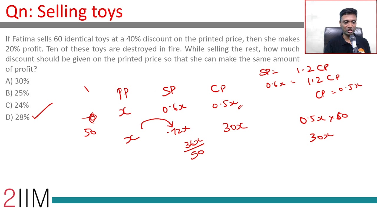 online cat preparation time CAT 2017 Question Paper | Selling Toys