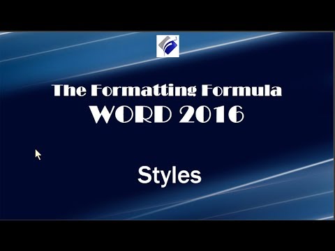 show styles in word 2016 show styles in word 2016