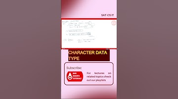 Character Data Type  #computerengineering  #datastructureandalgorithm