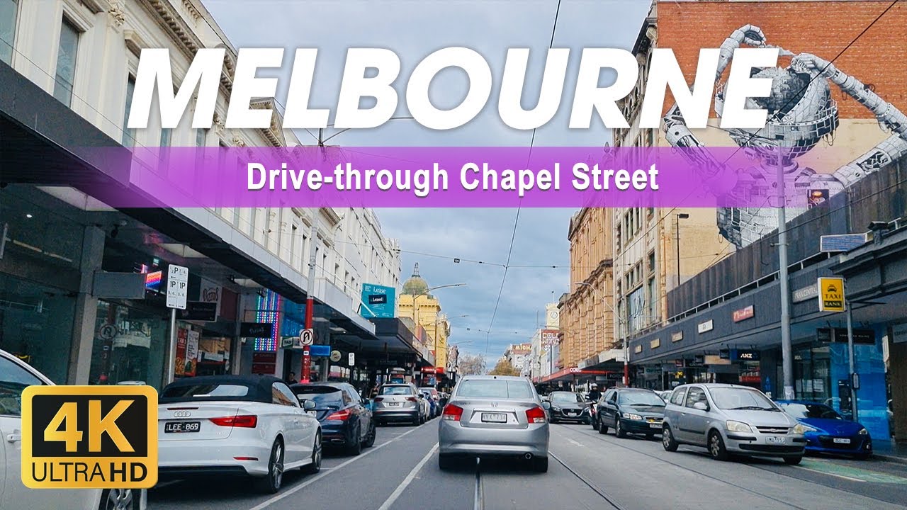 Chapel Street, Melbourne: Sunday afternoon drive-through | Melbourne Australia | 4K