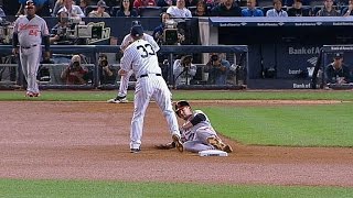 BAL@NYY: Headley starts a slick double play