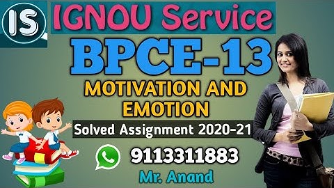 BPCE-13 Solved Assignment||2020-21||For July 2020 & January 2021 Session