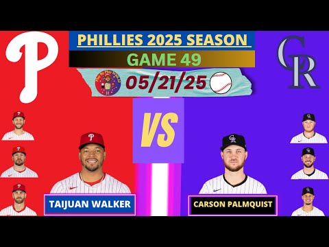 Philadelphia Phillies @ Colorado Rockies LIVE PLAY-BY-PLAY (05-21-25) #phillies #rockies