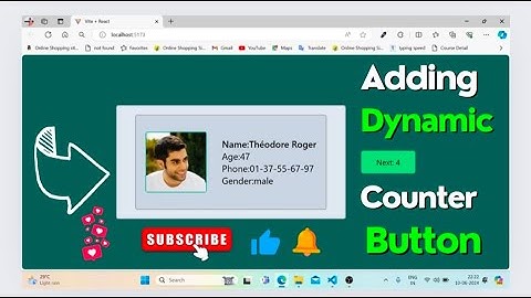 Adding a Dynamic Counter Button || Enhancing API Data Fetching with Dynamic Button