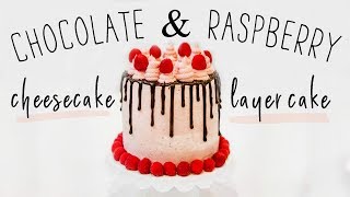 CHOCOLATE RASPBERRY CHEESECAKE | Baking with Meghan