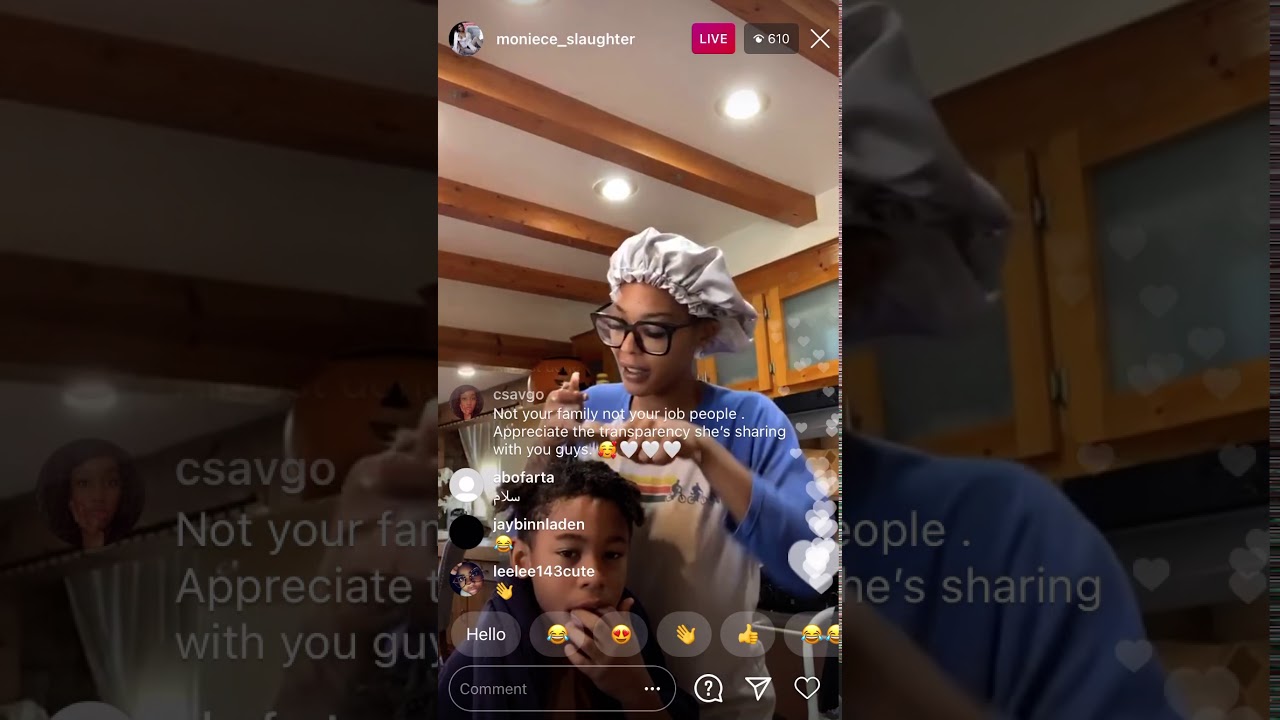 Moniece Slaughter Doing Her Son Hair Instagram Live November 16, 2020