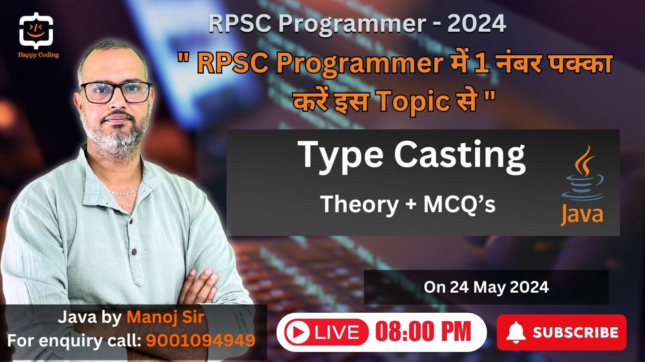 5. Type Casting in Java | Narrowing in Java | Widening in Java | RPSC ...