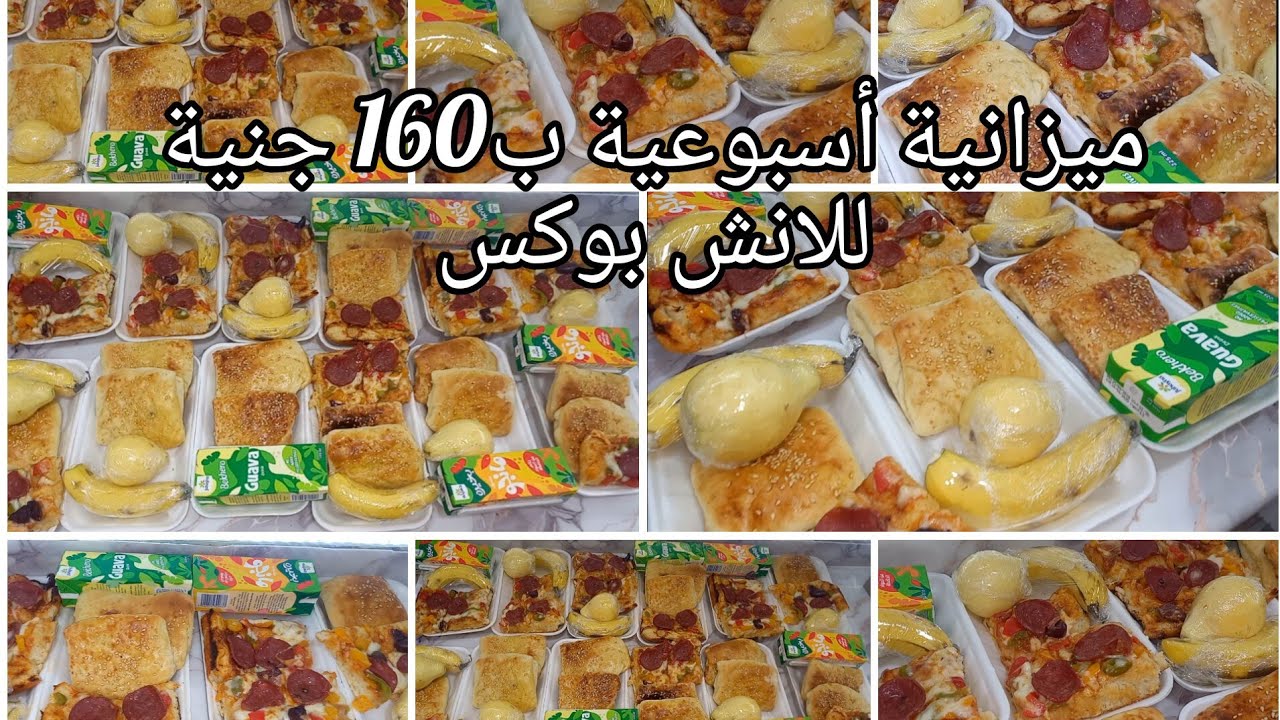ميزانية أسبوعية ب160 جنية لانش بوكس مدارس بالعصير والفاكهة واشهي السندوتشات
