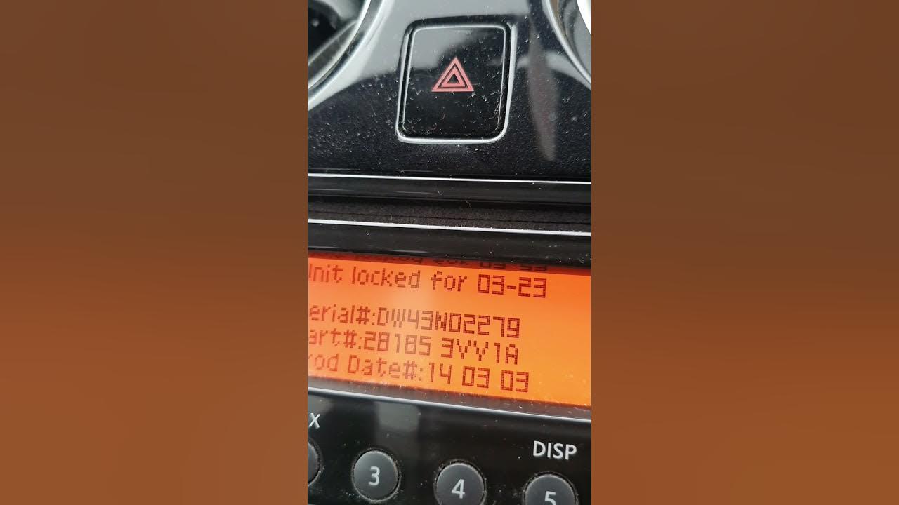 NISSAN RADIO CODE SOLUTION YouTube