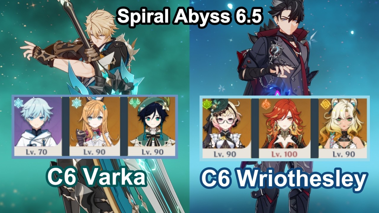 C6 Varka Cryo & C6 Wriothesley Burnmelt | Spiral Abyss 6.5 | Genshin ...
