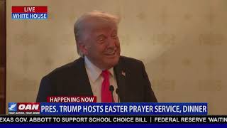 President Trump Host Easter Prayer Service, Dinner