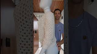 Blusa De Crochê Manga Longa