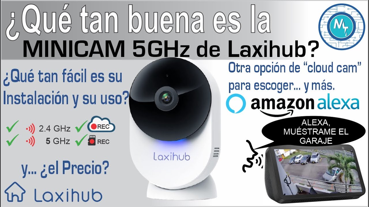 Mini Cámara de Seguridad Cloud y Micro SD 5GHz - Compatible con Alexa