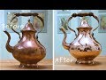 Copper Teapot restoration - satysfying to watch old thing rescue