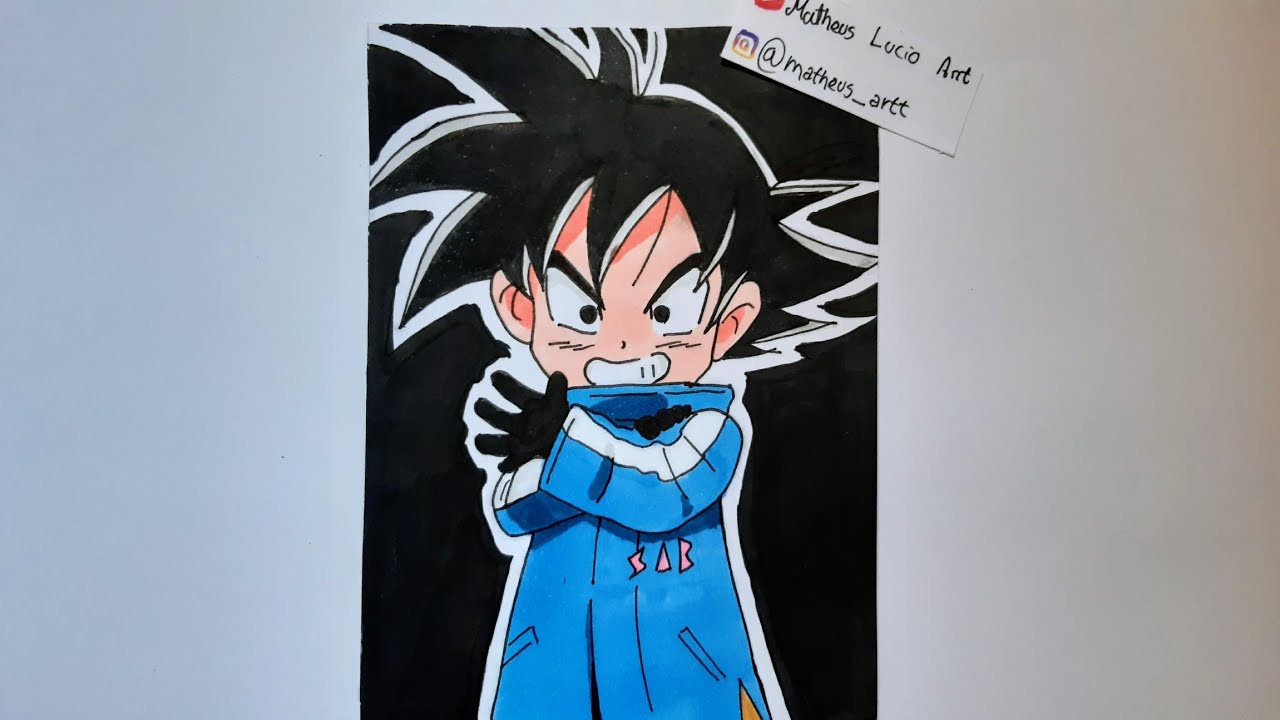 Goku Blue  Esboço de anime, Anime chibi, Goku desenho