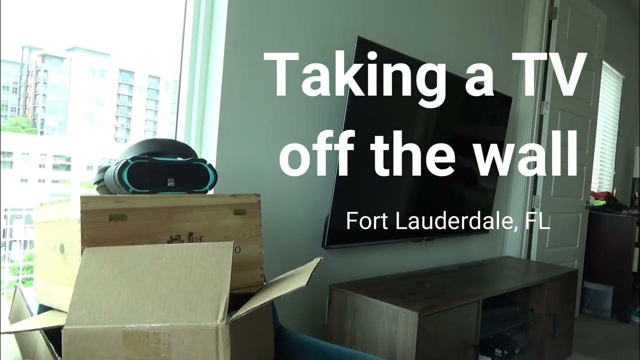 Taking a TV off the wall in Fort Lauderdale, FL. YouTube