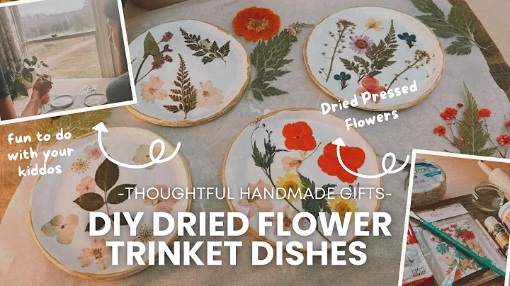 DIY Air-Dry Clay Trinket Dishes with Dried Flowers | Easy & Elegant Craft Tutorial
