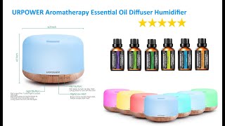 URPOWER Aromatherapy Essential Oil Diffuser Unboxing and Review