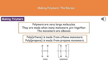 C1 8   Making Polymers Higher Tier Summary