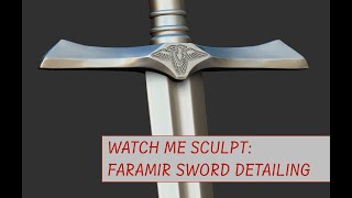 Adding the final detail on Faramir Sword rework; I add a lovely eagle motif.