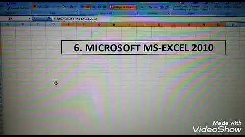 Class 5th | Chapter 6: Microsoft MS-EXCEL 2010 (Part 3)