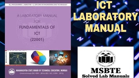 ICT LAB MANUAL(22001) | Lab manual solved | solved manual | PDF link is in description