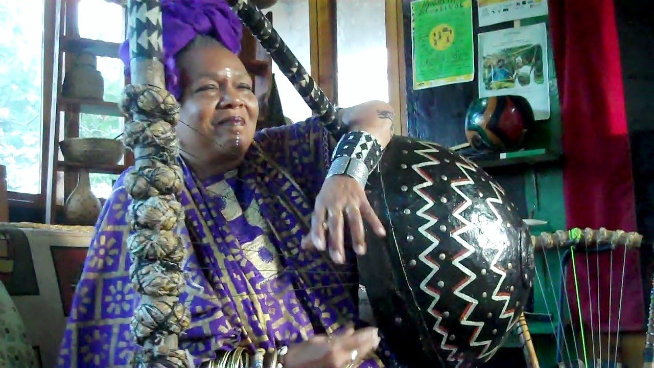 Sister jam   Mama C on obokano and Dada Zanele on mouth harp at UAACC