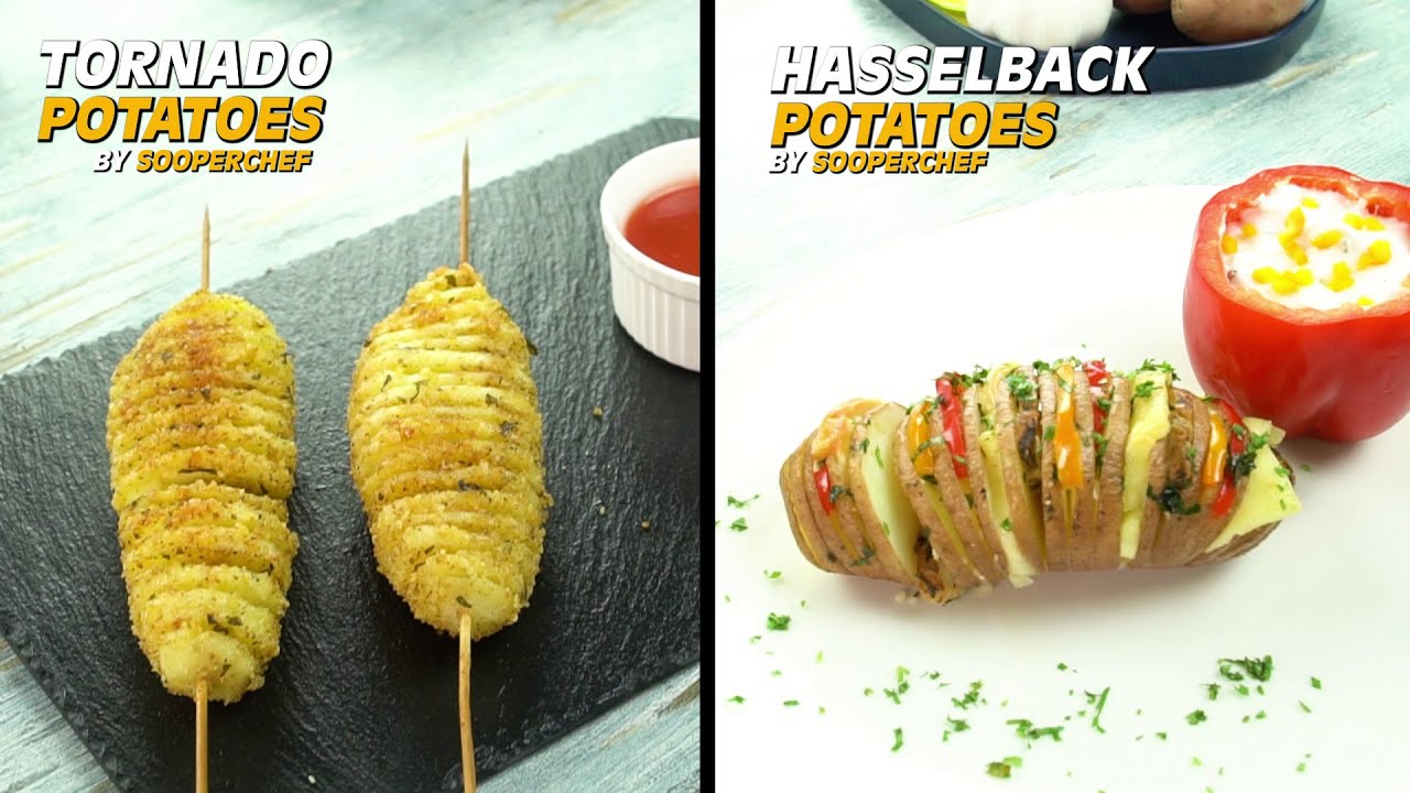 Baked Potatoes | Tornado Potato | Hasselback Potatoes | Kids Recipe | SooperChef