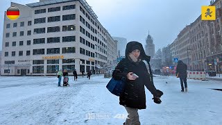 Frankfurt, Germany 🇩🇪 | Walking in Heavy Snow and Rain | Jan 2024