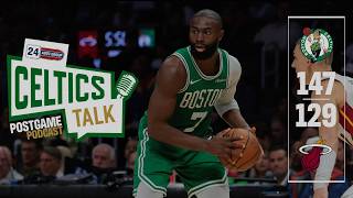 POSTGAME POD: Celtics’ offensive EXPLOSION powers dominant win over Heat | Celtics Talk Podcast