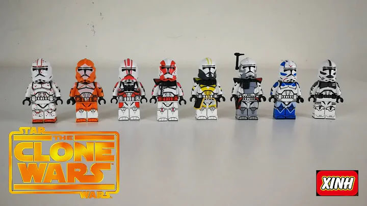 Xinh Clone Trooper Minifigures (Non Lego) - X0351 Colt Gray 13th Commander, Kamino Security,  Bomb