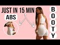 15 MIN ABS &amp; BOOTY WORKOUT // ROUND BUTT AND VISIBLE ABS // at home