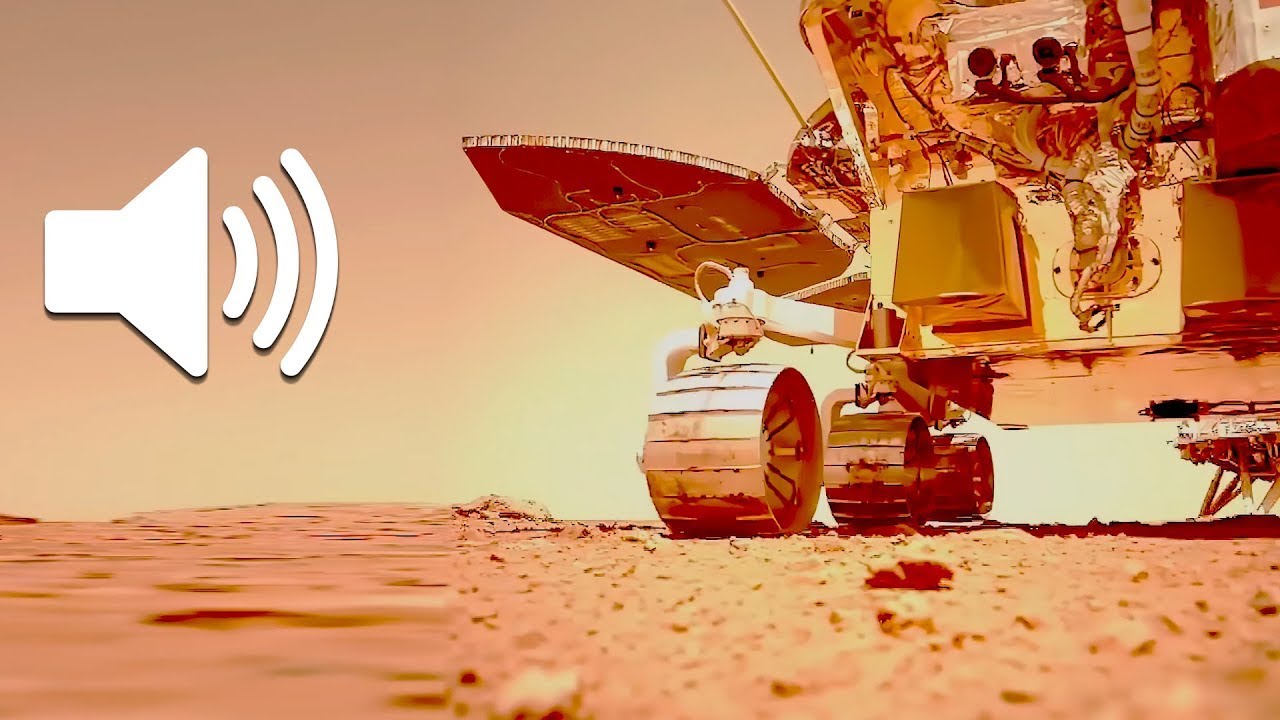 Zhurong Rover driving on Mars in 4K video with sound