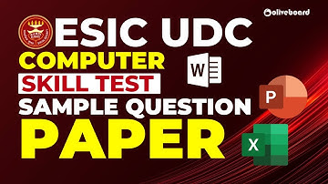 ESIC UDC Computer Skill Test Sample Question Paper || Complete Previous Year Paper Discussion
